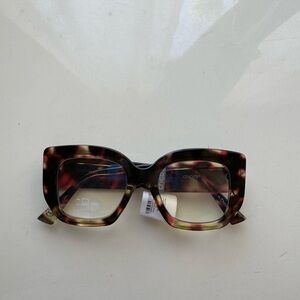Chico's Brown Oversized Square Glasses